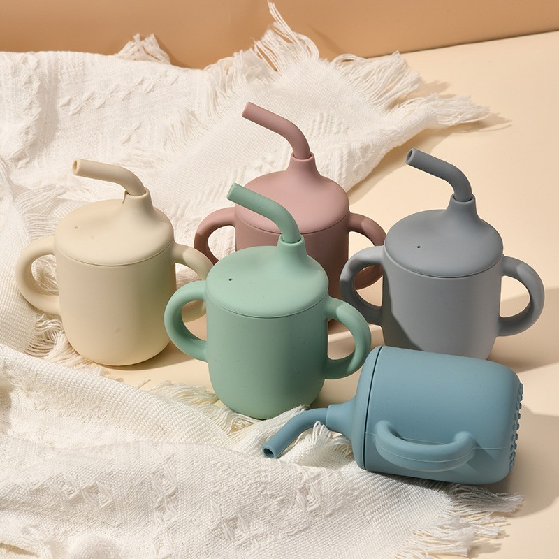 Baby Straw Cup Factory - Silicone Dual Handle Heat Resistant