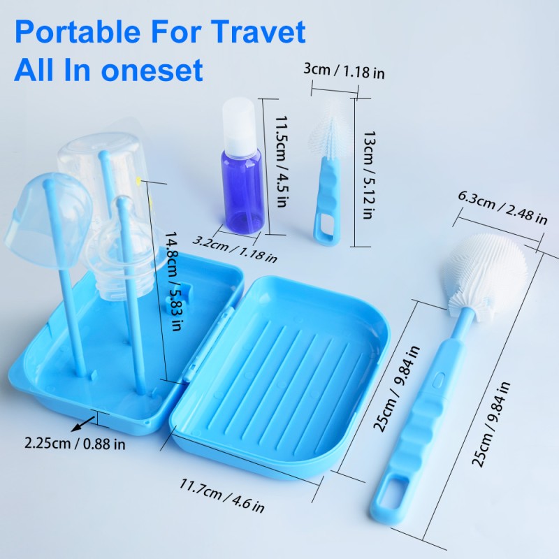 Drying Rack Kit Factory - 6 in 1 Foldable with Silicone Brush