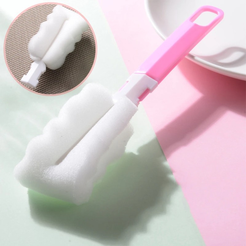 Cup Cleaning Brush Factory - Sponge Handle Foam Bottle Brush