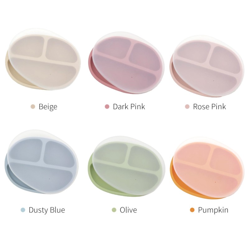 Baby Feeding Plate Factory - Custom Three Divided Oval