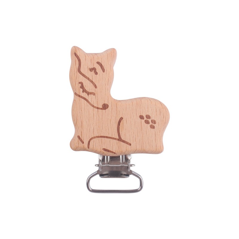 Pacifier Clips Factory - Custom Natural Beech Wooden Teething