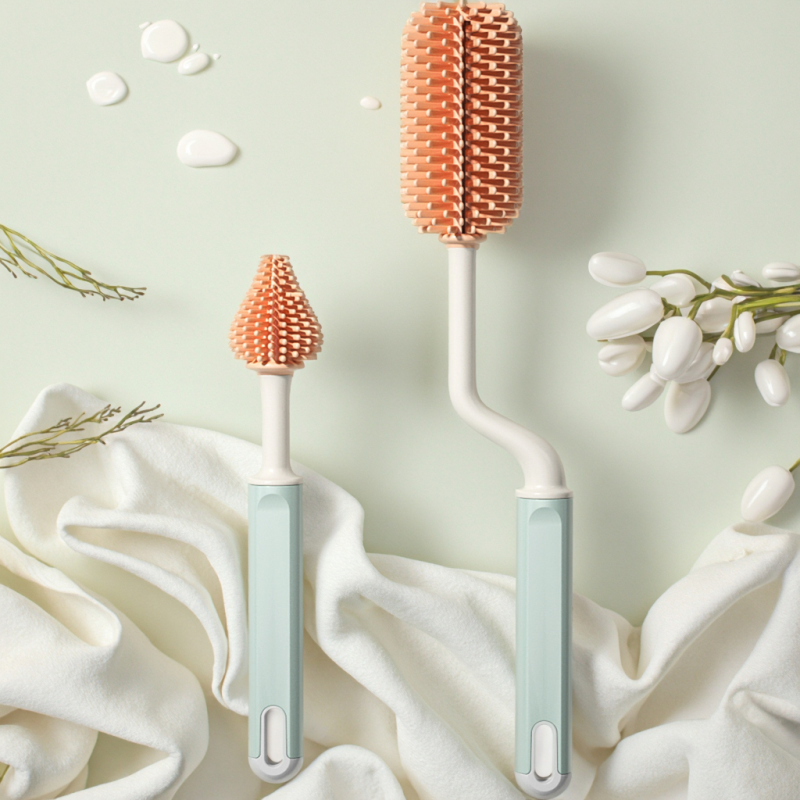 Pacifier Cleaning Brush Factory - 3 in 1 360 Degree Silicone