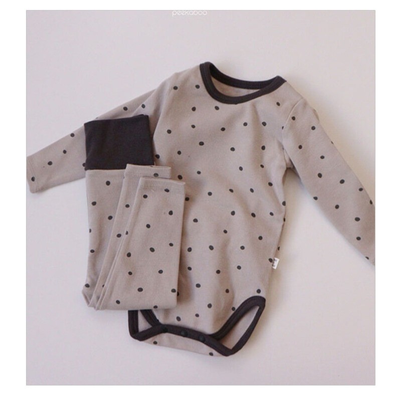 Baby Girl Clothes Set Factory - 2PCS Dot Print Long Sleeve