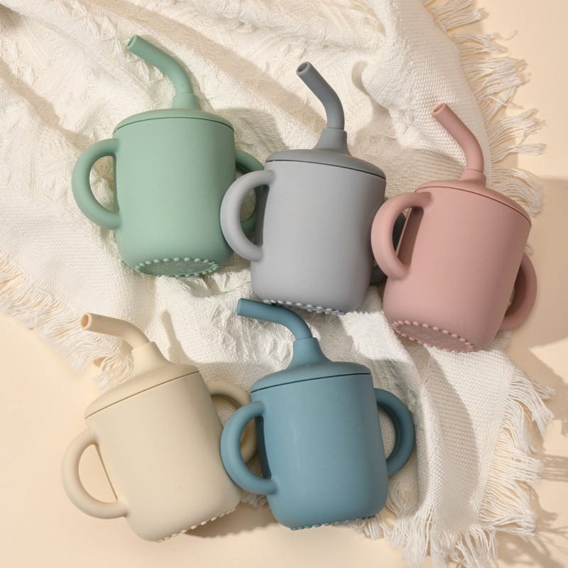 Baby Straw Cup Factory - Silicone Dual Handle Heat Resistant