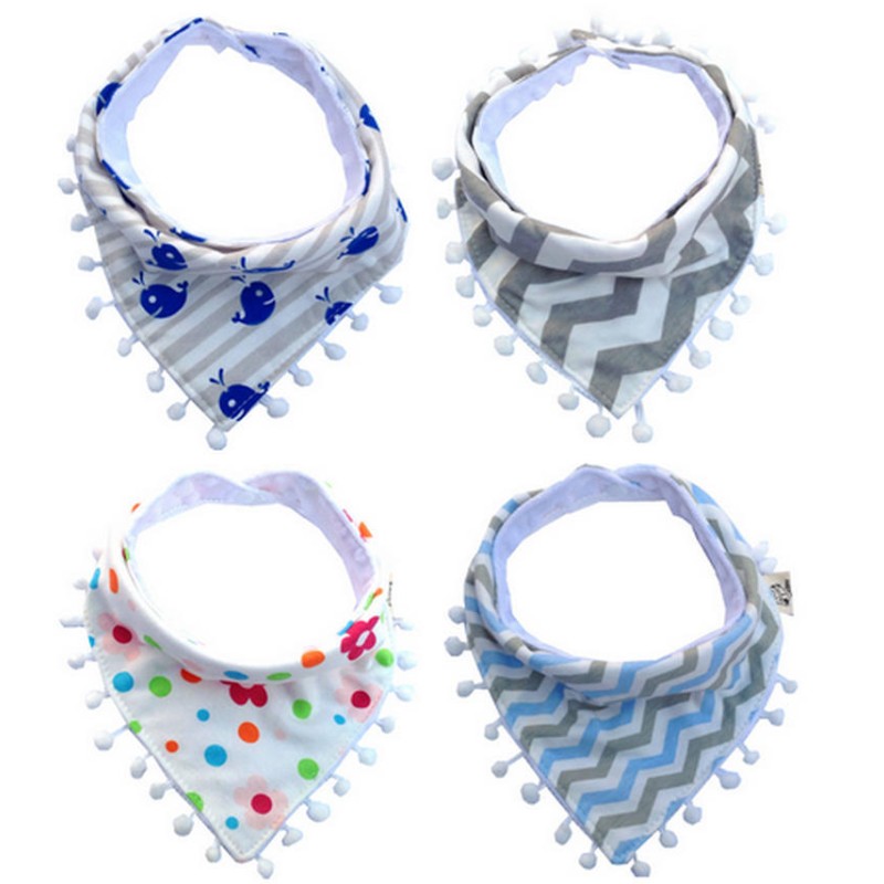 Baby Towel Factory - Printed Coral Fleece Triangle Bib