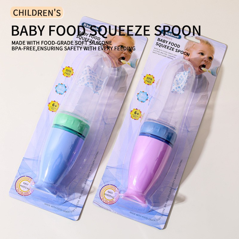 Baby Food Bottle Factory - Silicone Rice Cereal Squeeze Feeder