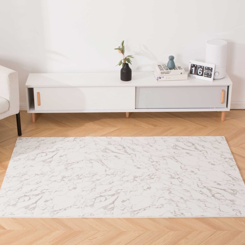 Children Play Mats Manufacturer - White Marble Crawling Mat