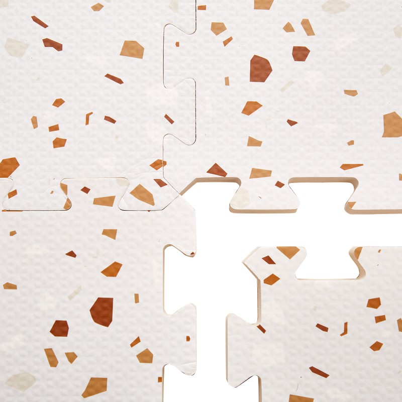 Baby Printing Mat Manufacturer - Brown Terrazzo Crawling Mat