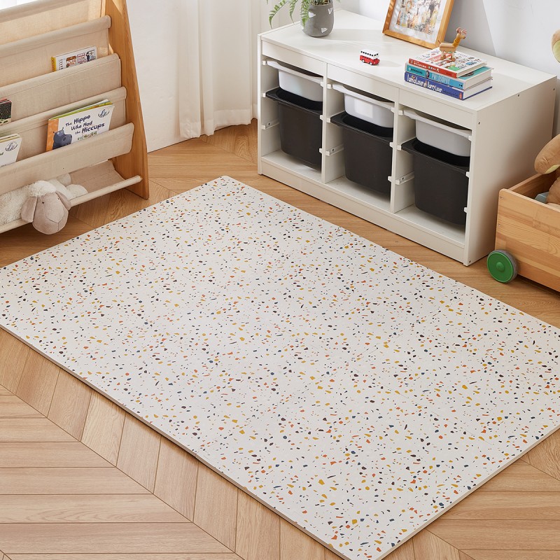 Baby Printing Mat Manufacturer - Brown Terrazzo Crawling Mat
