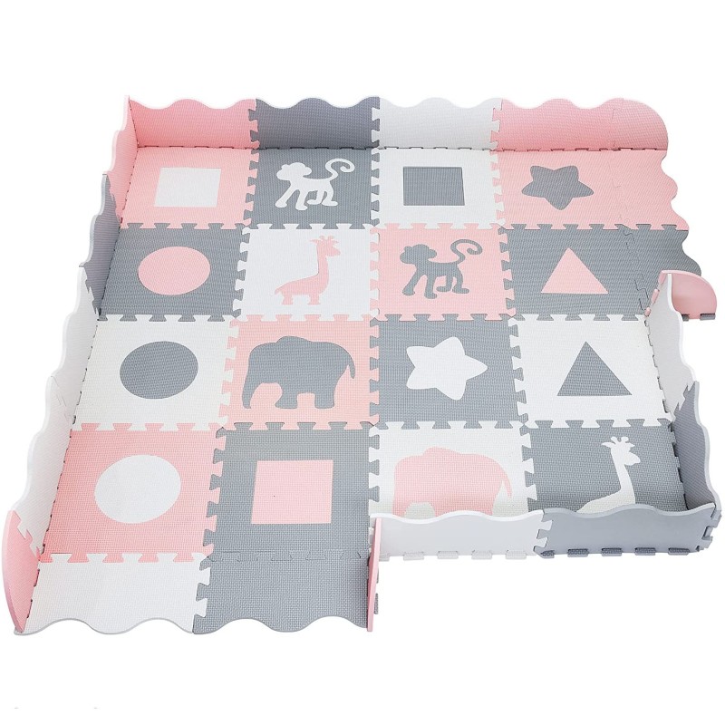 Animal Puzzle Mat Manufacturer - Eva with Fence Tiles