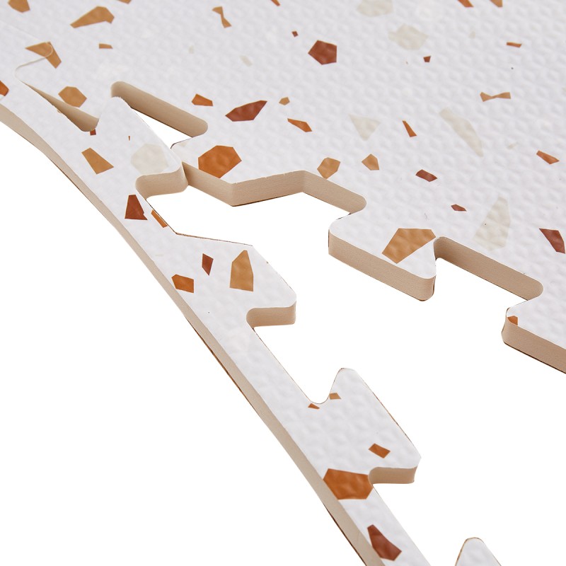 Baby Printing Mat Manufacturer - Brown Terrazzo Crawling Mat