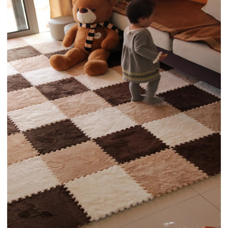 Puzzle Carpet Mat Manufacturer - 30x30cm Fur Plush Rug