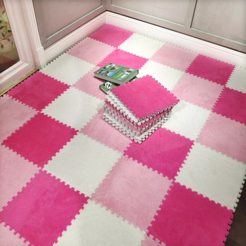 Puzzle Carpet Mat Manufacturer - 30x30cm Fur Plush Rug