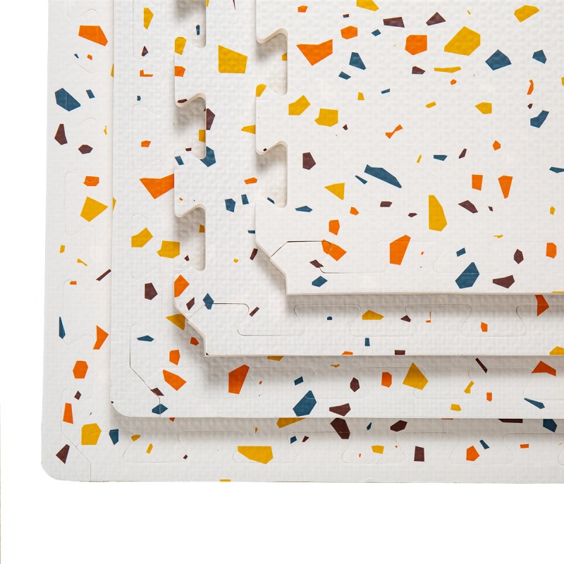 Baby Play Mat Manufacturer - Orange Terrazzo Home Decoration