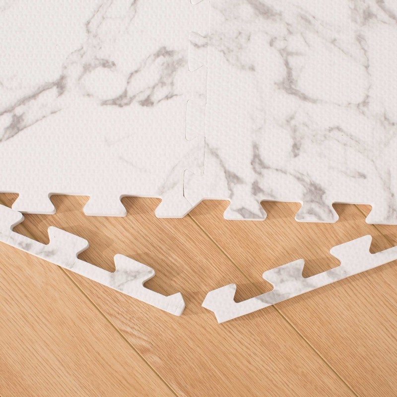 Children Play Mats Manufacturer - White Marble Crawling Mat