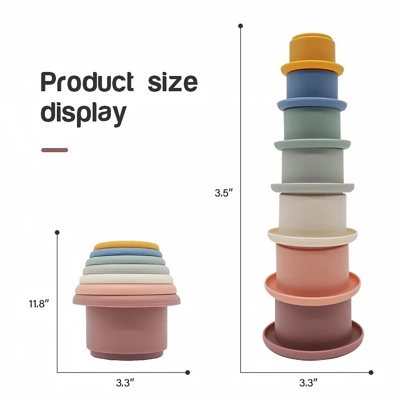 Baby Stacking Cups Manufacturer - Montessori Food Grade