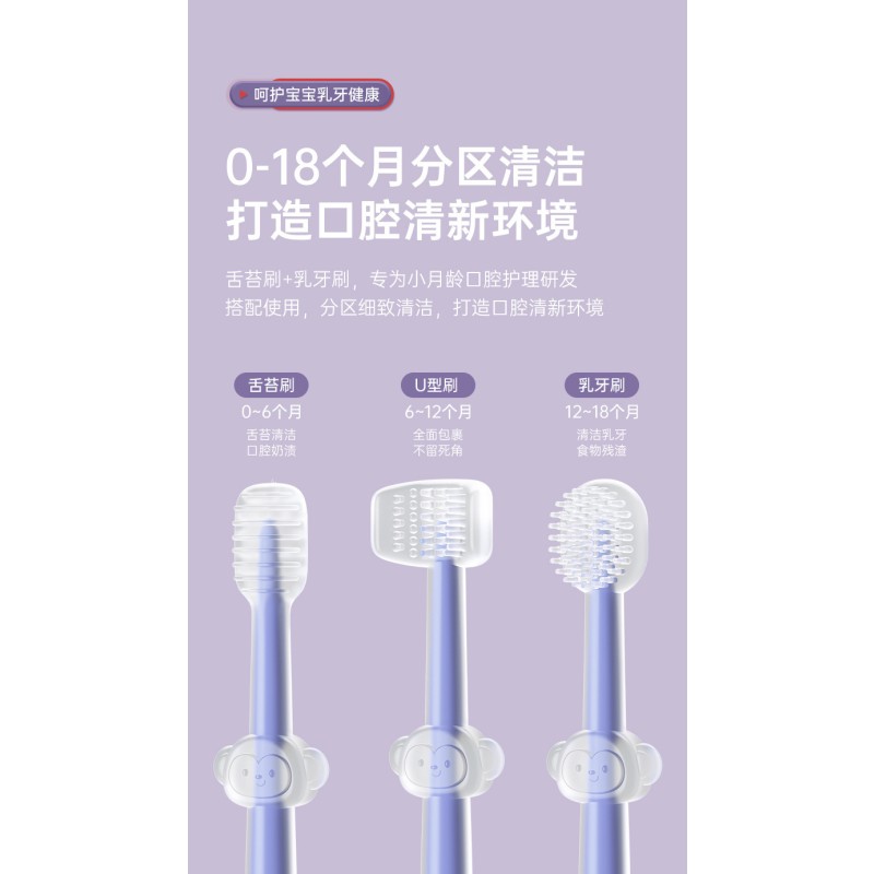 Baby Toothbrush Set Manufacturer - 3 Pack Tongue Cleaner