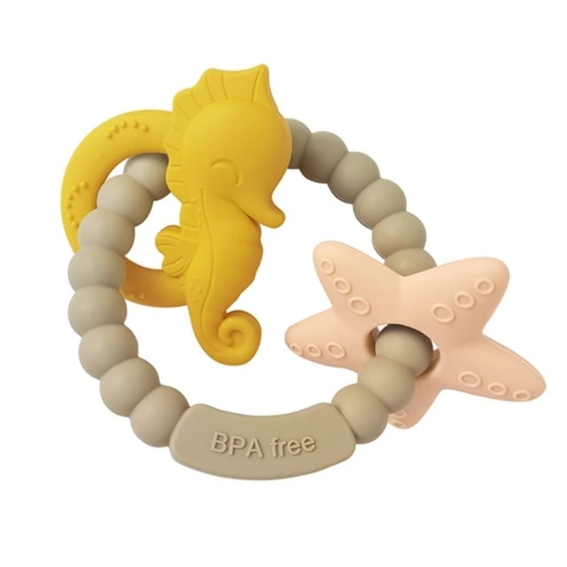 Baby Teether Manufacturer - Cartoon Ring Bracelet Set