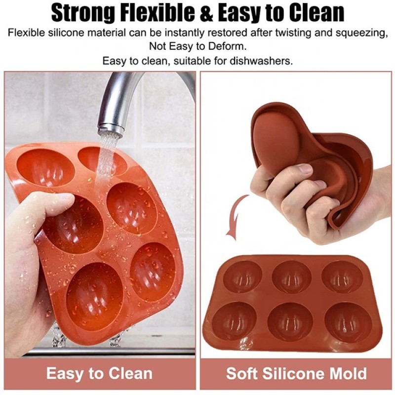 Chocolate Mould Manufacturer - 6 Holes Semi Sphere Silicone