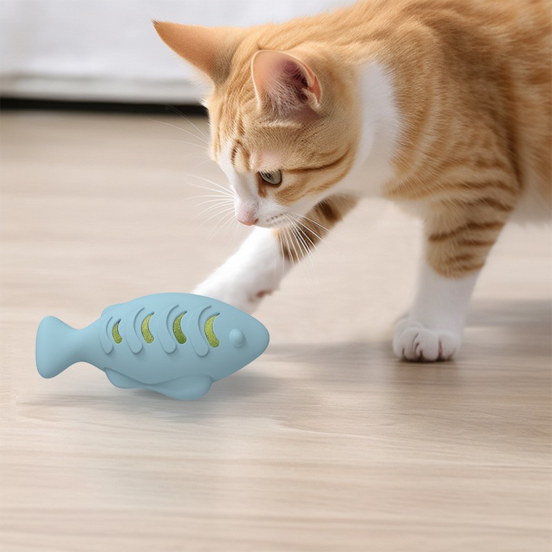 Cat Feeder Toy Manufacturer - Interactive Fish-shaped Silicone