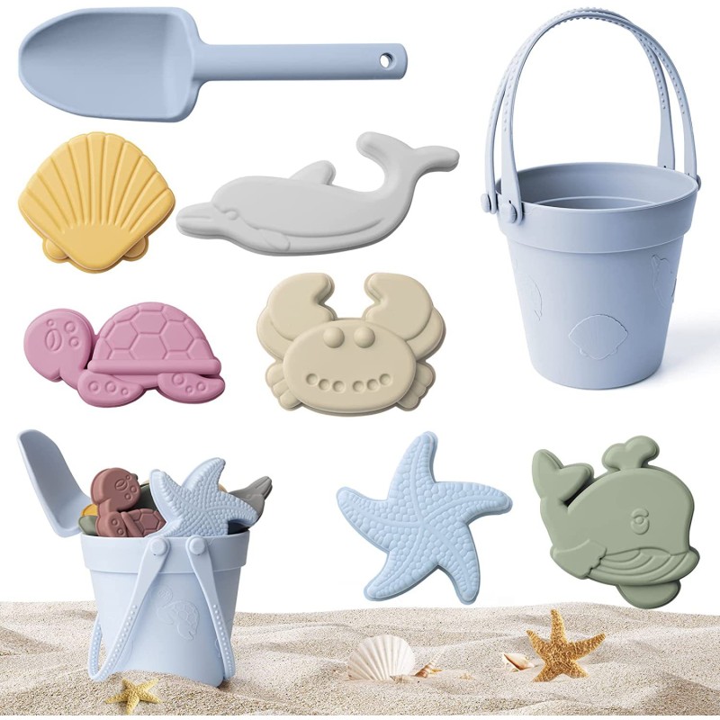 Baby Beach Toy Manufacturer - 8PCS Food Grade Silicone
