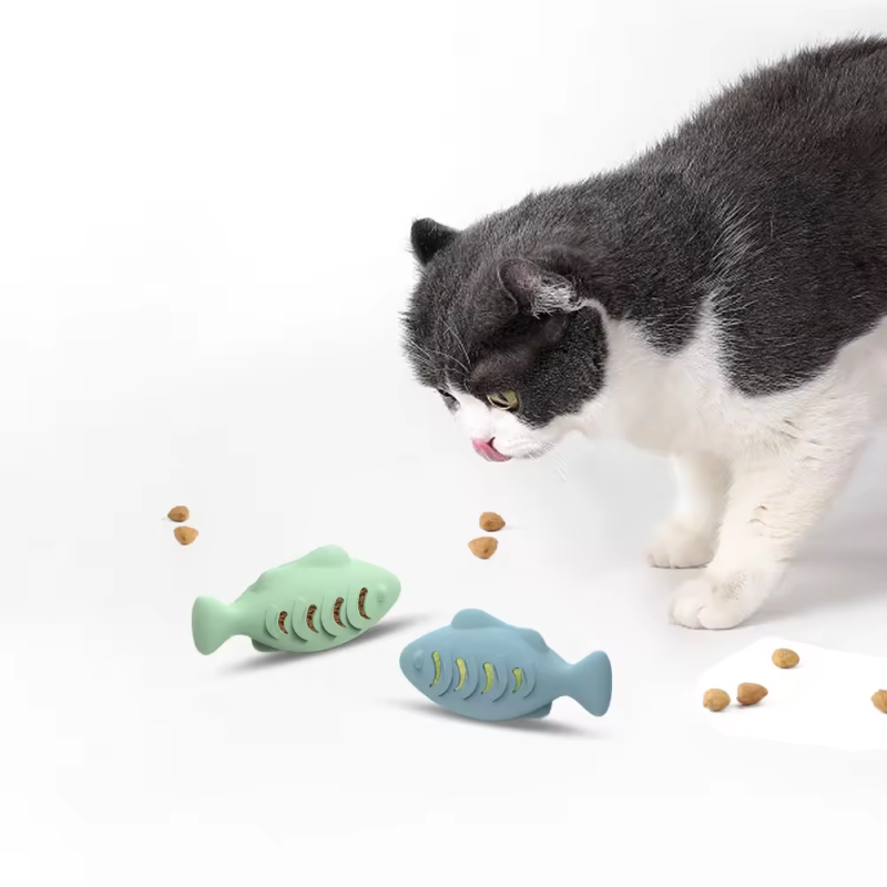 Cat Feeder Toy Manufacturer - Interactive Fish-shaped Silicone