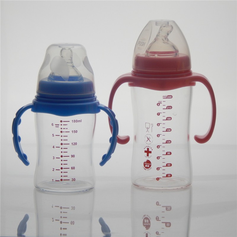 Baby Glass Bottle Manufacturer - 240ml Wide Neck Borosilicate