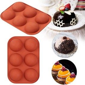 Chocolate Mould Manufacturer - 6 Holes Semi Sphere Silicone