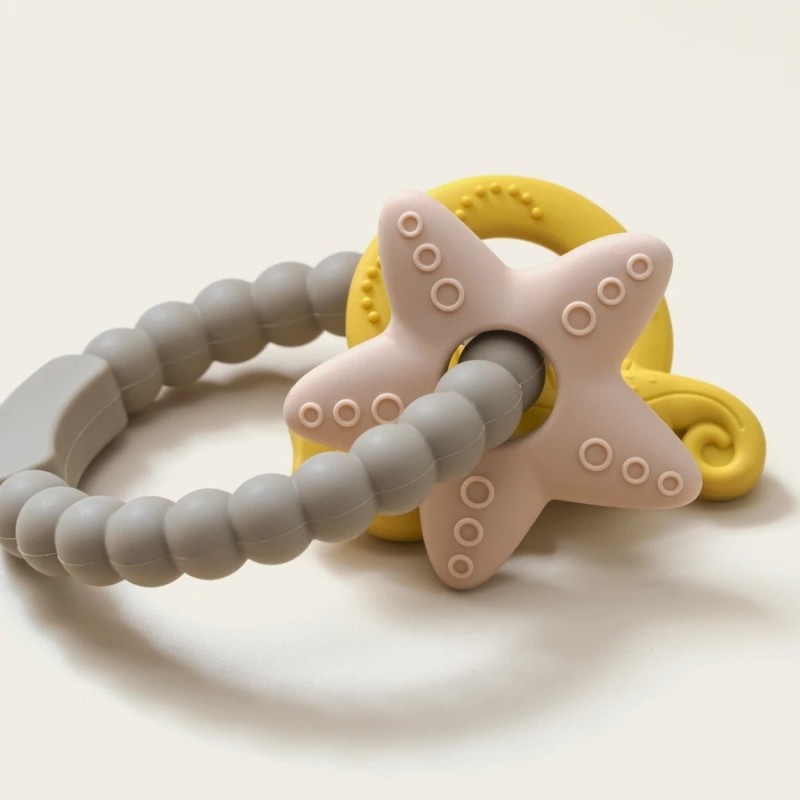 Baby Teether Manufacturer - Cartoon Ring Bracelet Set