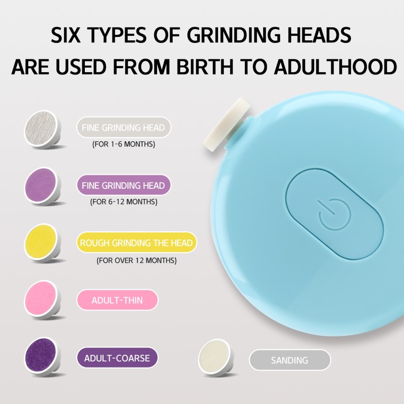 Baby Nail Grinder Factory - 6 in 1 Electric Safe Clipper Kit