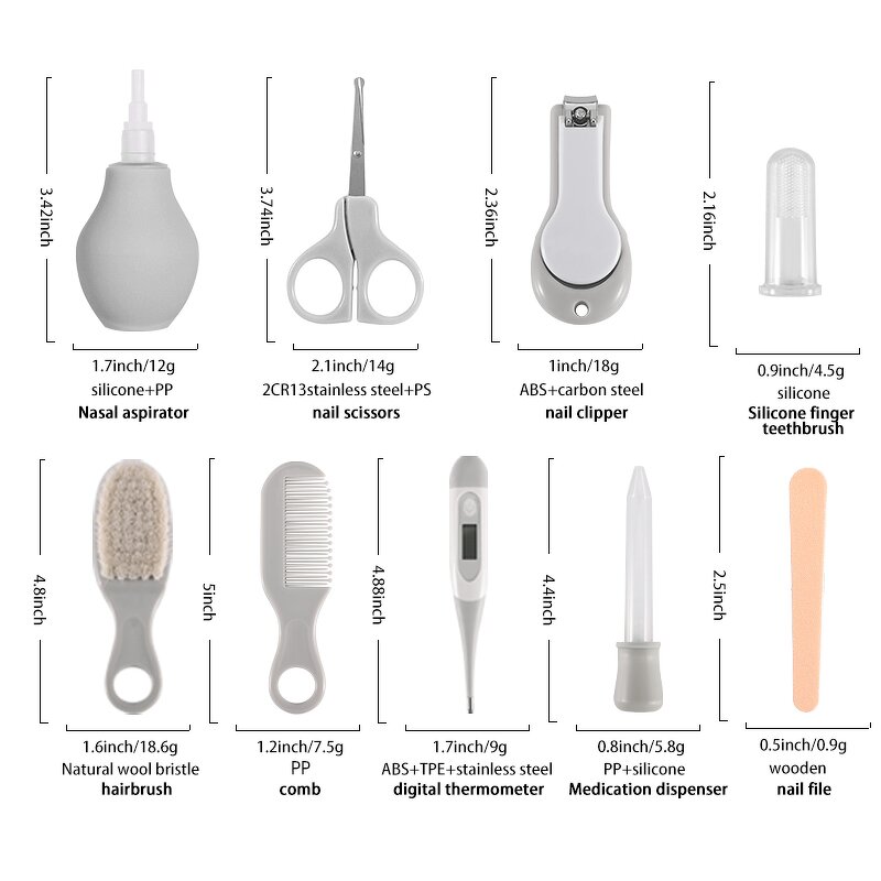 Baby Care Kit Factory - Custom Color OEM 9 Piece Set