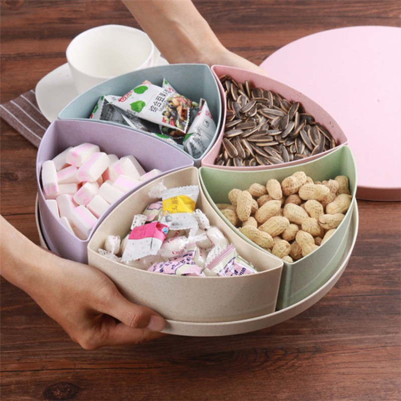 Food Storage Container Manufacturer - 5 Compartment Round Plastic