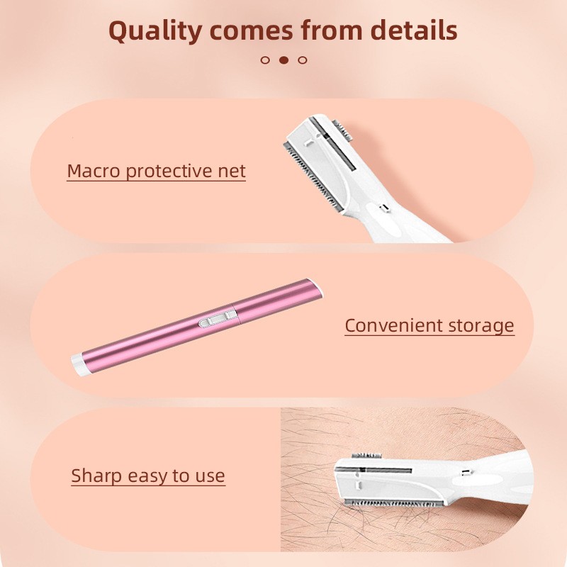 Painless Full Body Pen Trimmer Bikini Razor Electric Facial Hair Remover Eyebrow Trimmer With Comb