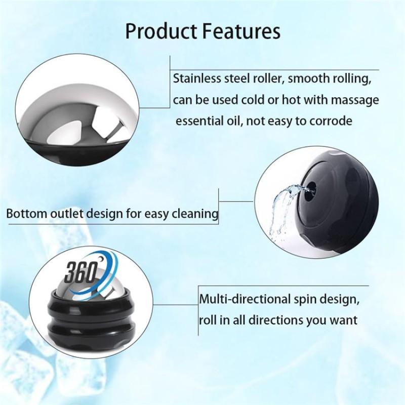 Myofascial Release Deep Tissue Ice Manual Body Massager Ball Cryosphere Cold Massage Roller for Sore Muscles Ice Heat Therapy
