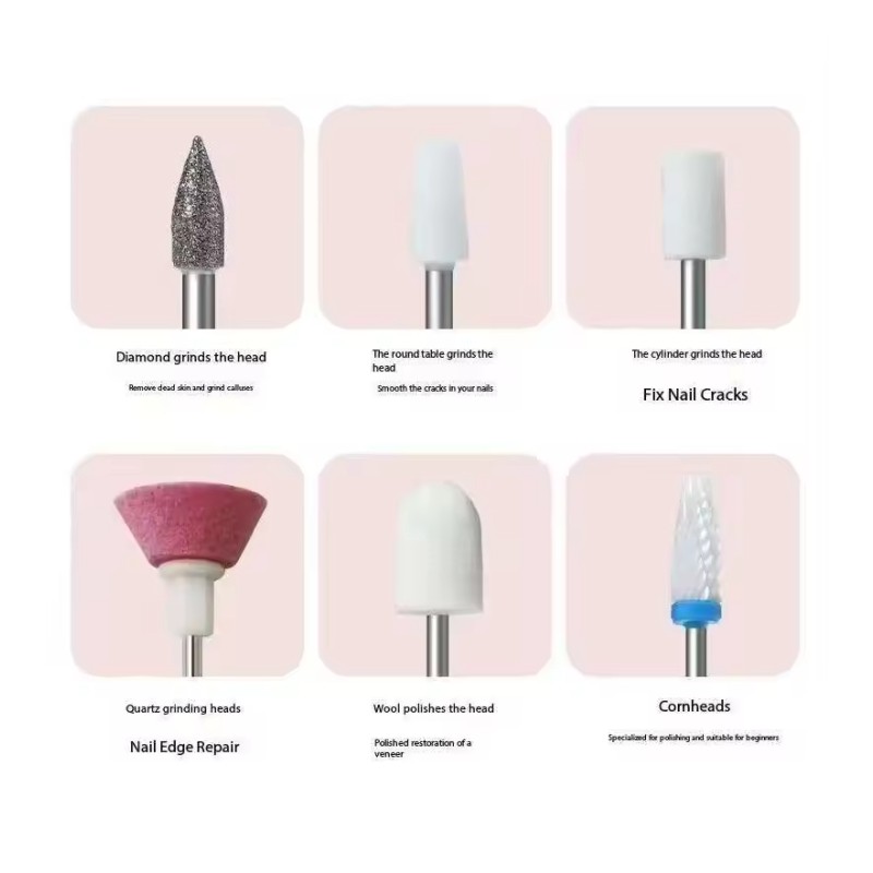 Home Salon Use Portable Rechargeable Nail File Professional Electric Nail Drill with UV LED Nail Lamp