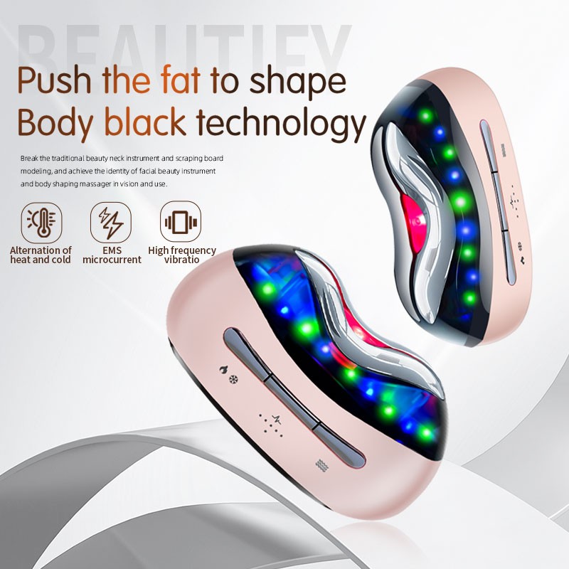 Led Light Skin Therapy Wand Home Use Beauty Equipment Facial Lifting Device Hot Cold Microcurrent Face & Neck Lifting Massager
