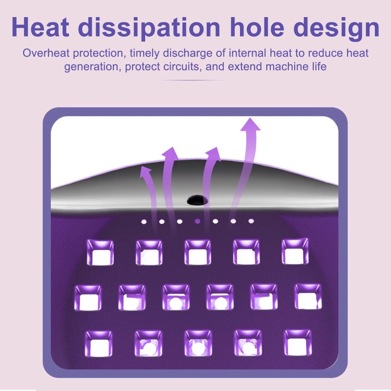 Home Salon High Power 300W 4 Timers Gel Nail Polish Dryer UV LED Nail Lamp with 72 Beads LCD Display