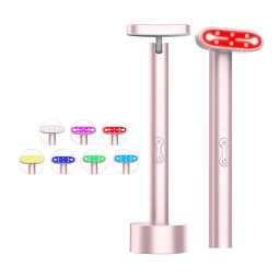 7-in-1 LED Anti-Aging Eye Face Beauty Wand EMS Microcurrent Red Light Therapy Wrinkle Remover Facial Equipment Eye Massage