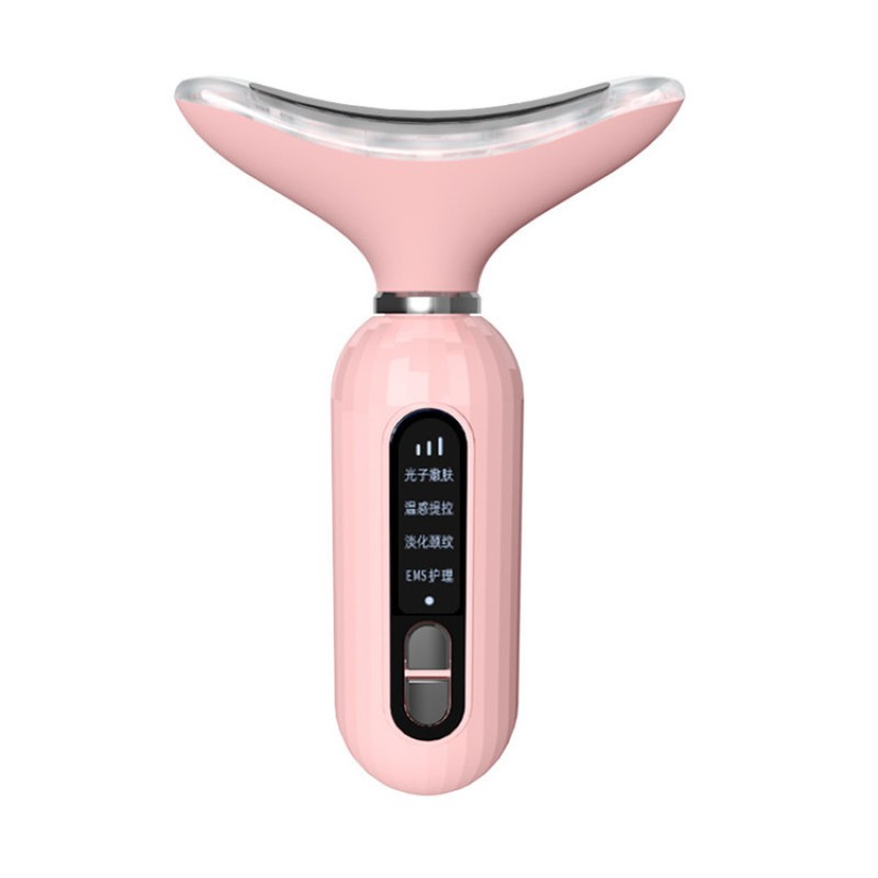 Hot LED EMS Heating Anti-Aging and Anti-Wrinkle Face Neck Lifting Massager 3 Color ABS Skin Care Tool Skin Tightening Feature