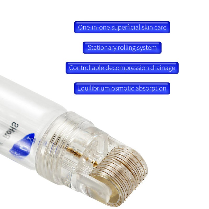 Microneedle Titanium Dermaroller 64 192 Gold Tips Hydra Derma Roller for Hyaluronic Acid Serum
