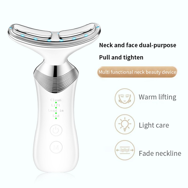 High Frequency Multifunctional EMS LED Face Neck Lifting Massager ABS Skin Tightening Beauty Machine Wrinkle Skin Rejuvenation