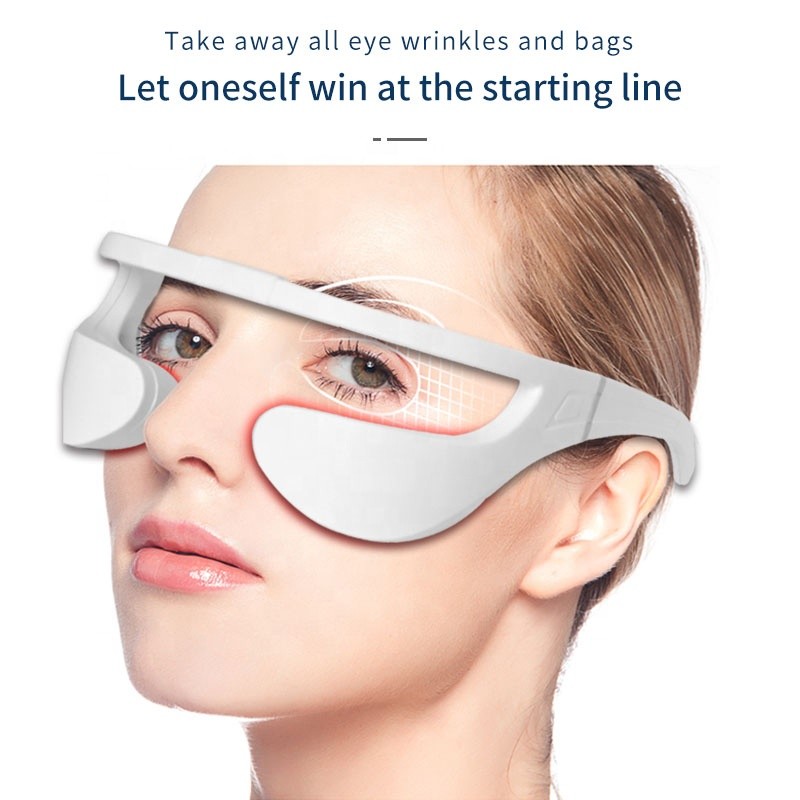 3D Microcurrent Pulse LED Red Light EMS Glasses 3D Eye Wrinkles and Dark Circle Remover Machine Eye Care Massage Equipment