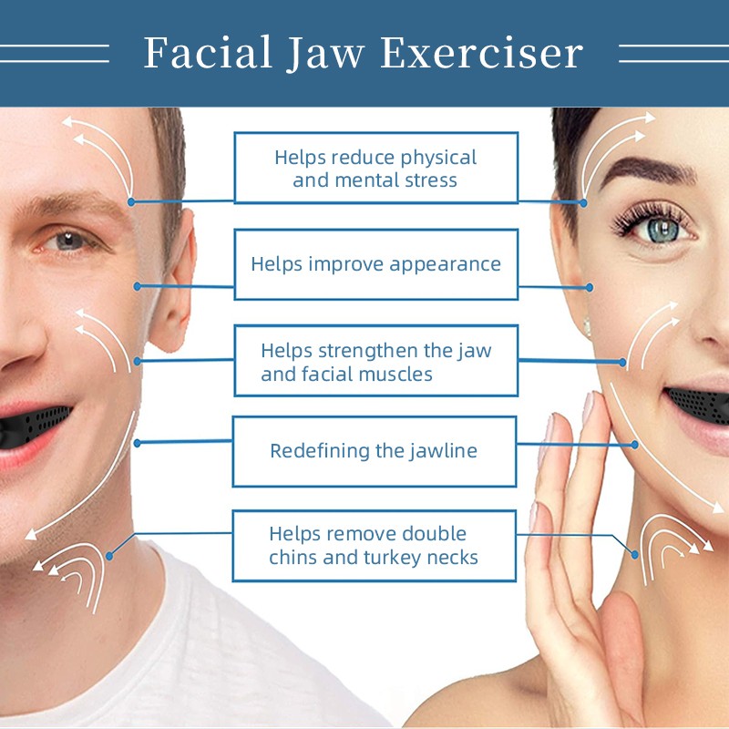 Portable Jaw Chewing Ball Silicone Fitness Mouth Jaw Line Trainer Toner Exercise Facial Muscle Jawline Jaw Exerciser