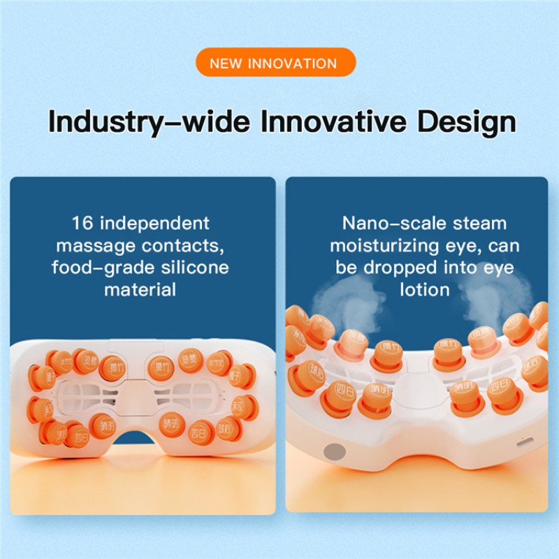 Smart Heat Nano Steam Eye Massager Electric Acupressure and Moisturizing Atomizing Eye Care Device with Hot Compress