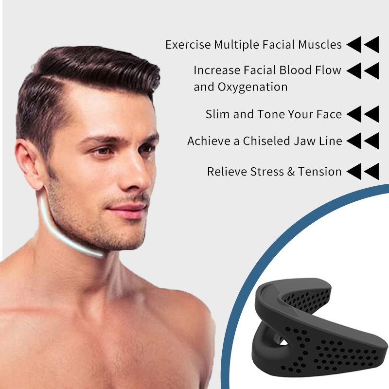Portable Jaw Chewing Ball Silicone Fitness Mouth Jaw Line Trainer Toner Exercise Facial Muscle Jawline Jaw Exerciser