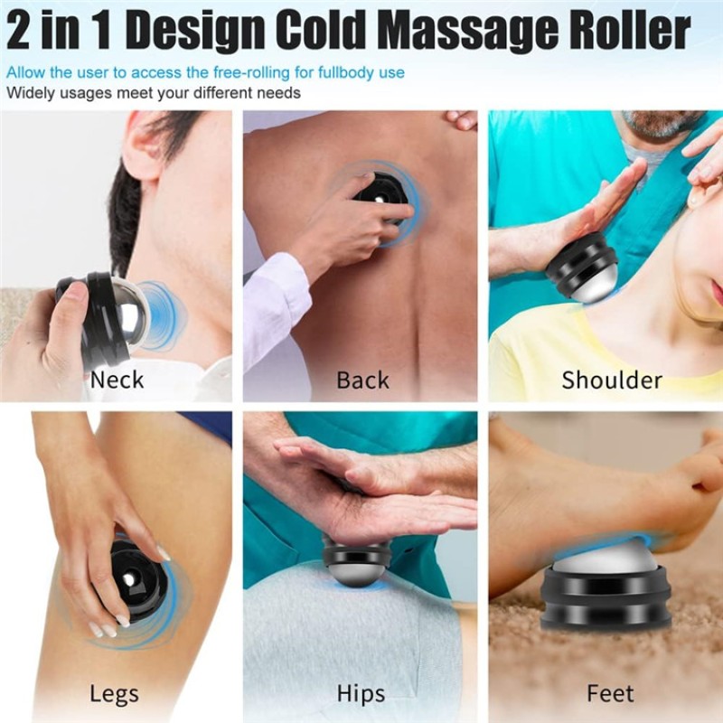 Myofascial Release Deep Tissue Ice Manual Body Massager Ball Cryosphere Cold Massage Roller for Sore Muscles Ice Heat Therapy