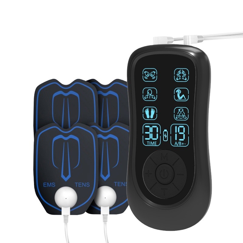 Dual Channel TENS Unit Muscle Stimulator Rechargeable EMS Pulse Body Neck Massager for Pain Relief Therapy