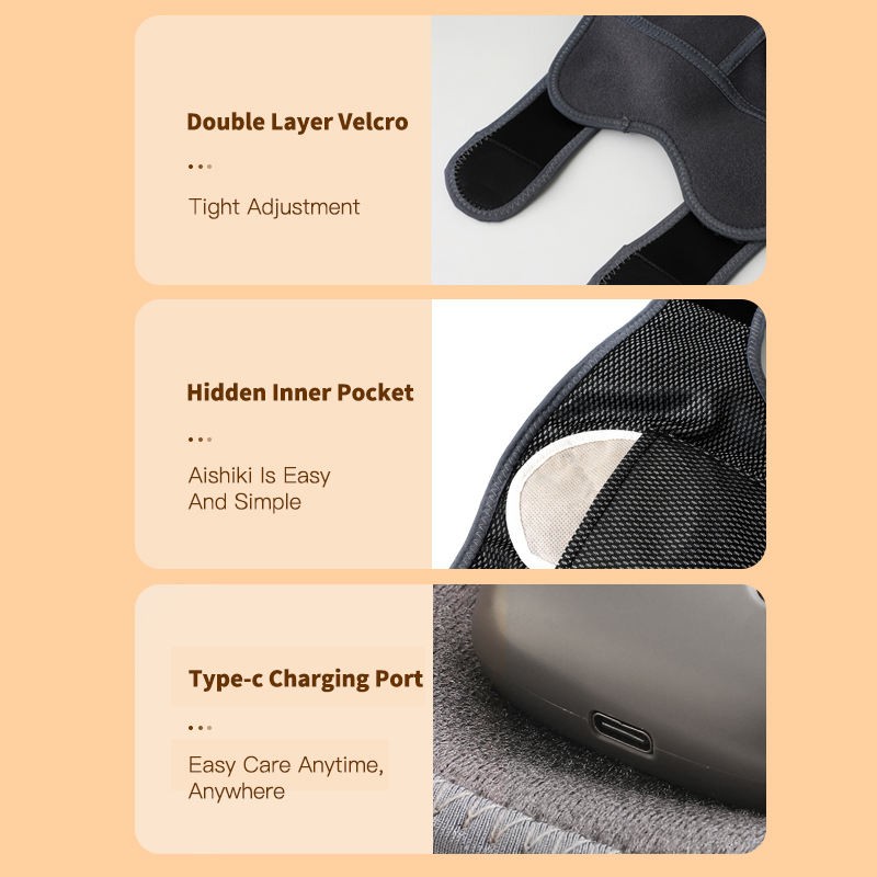 Smart Rechargeable  Relief  Pain Leg Electric Heat Massager Knee Pad for Shoulder Joint Pain Arthritis