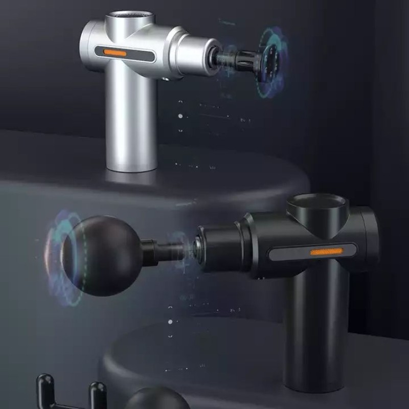 Mini Electric Handheld Hot Cold Fascia Gun Machine Body Deep Tissue Muscle Massage Gun With Heat and Cold Head for Neck and Back