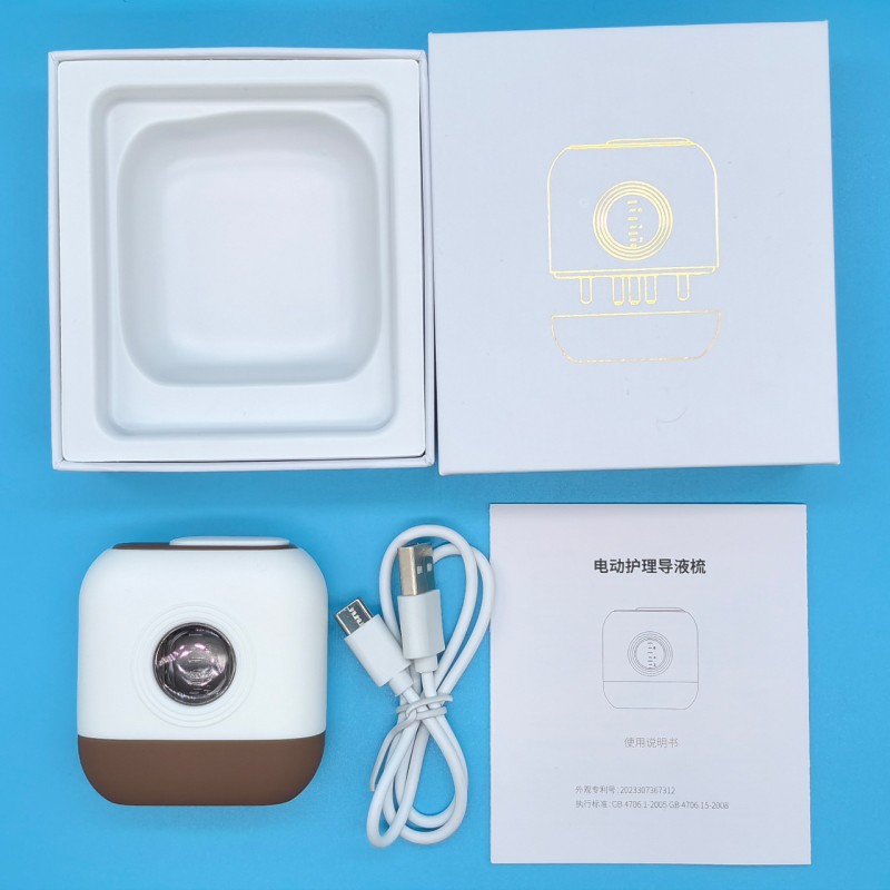 2-in-1 Electric Scalp Massager Brush with Hair Oil Applicator Red Blue Light Targeted Hair Growth for Head Application